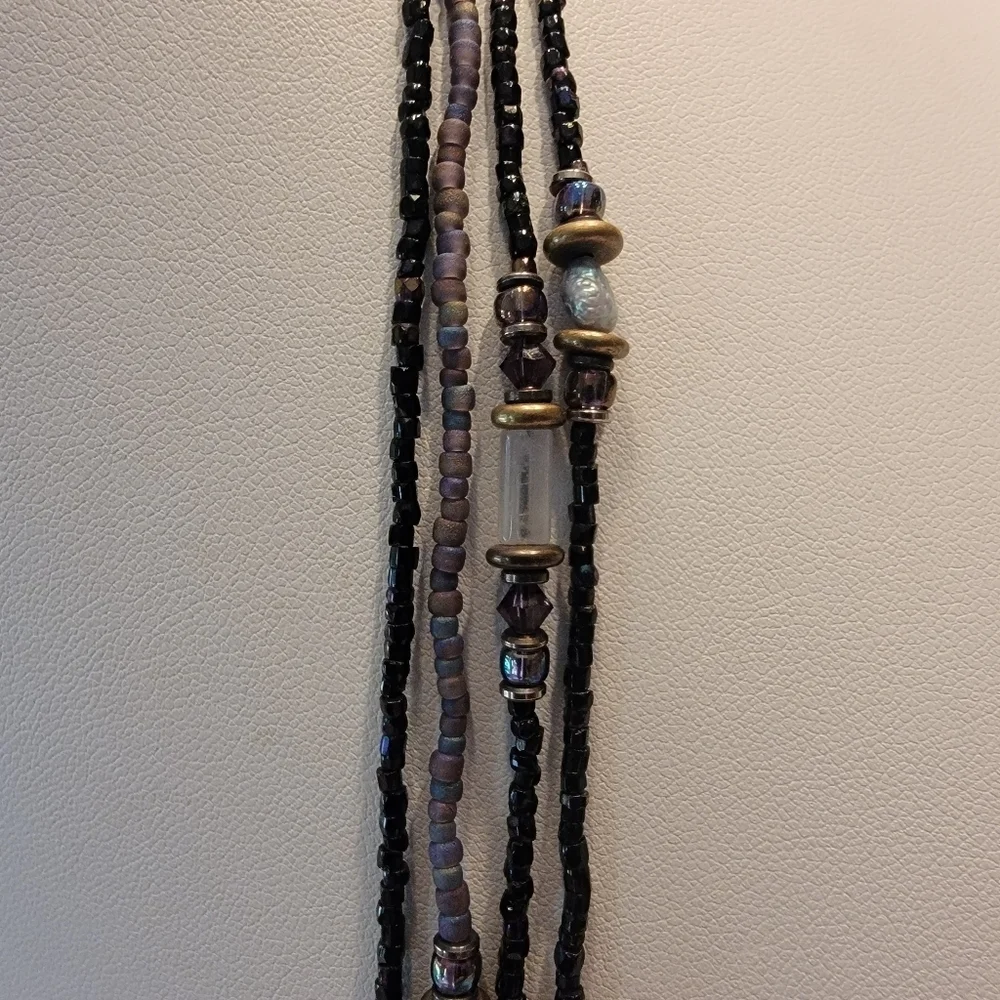 Bohemian 4 Strand Beaded Necklace - Picture 7 of 8
